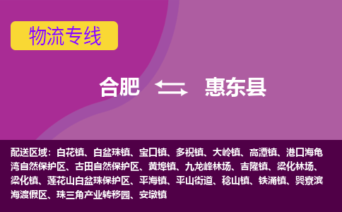 合肥到惠東縣物流公司-合肥到惠東縣專(zhuān)線(xiàn)-專(zhuān)人負責