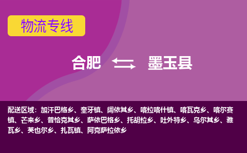 合肥到墨玉縣物流公司-合肥到墨玉縣專(zhuān)線(xiàn)-專(zhuān)人負責